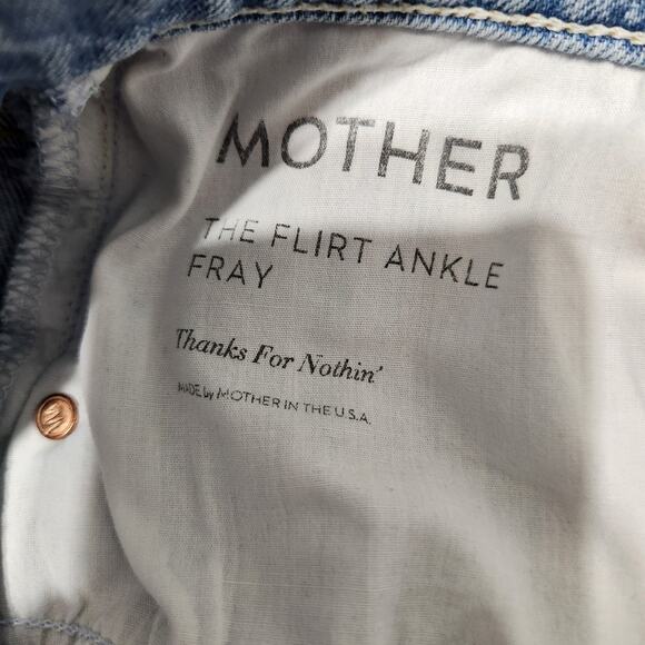 Mother Superior Denim The Flirt Ankle Fray Thanks for Nothin' Distressed Jeans - Picture 11 of 14